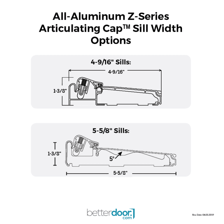 Aluminum ZArticulating Cap Sill BetterDoor